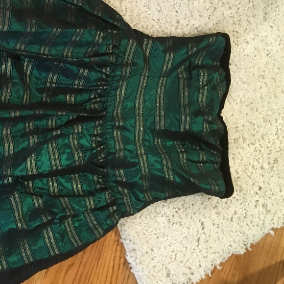Leslie Fay evenings dress size 6 Gorgeous strapless green fit and flare - Picture 8 of 10